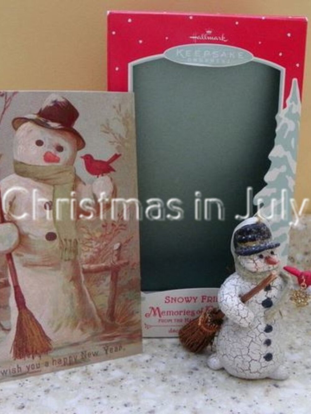Hallmark 2002 Snowy Friend Snowman Memories of Christmas Archives Ornament